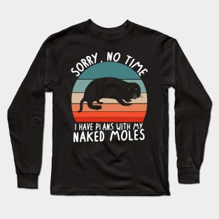 Naked Moles Cute rodents ugliest animal Long Sleeve T-Shirt